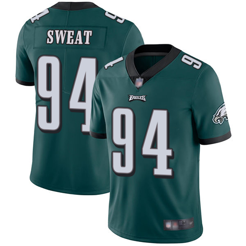 Men Philadelphia Eagles #94 Josh Sweat Midnight Green Team Color Vapor Untouchable NFL Jersey Limited Player 100th